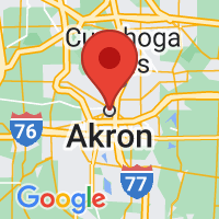Map of Akron, OH US